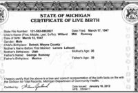 Fresh Fake Birth Certificate Template
