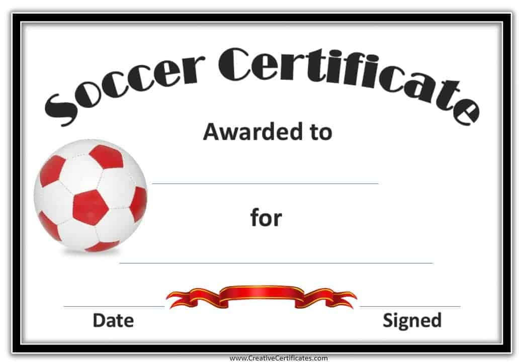 Fresh Football Certificate Template