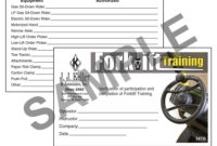 Fresh Forklift Certification Card Template