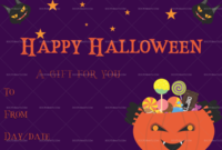 Fresh Halloween Gift Certificate Template Free