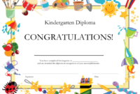Fresh Kindergarten Certificate Of Completion Free