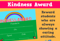 Fresh Kindness Certificate Template Free
