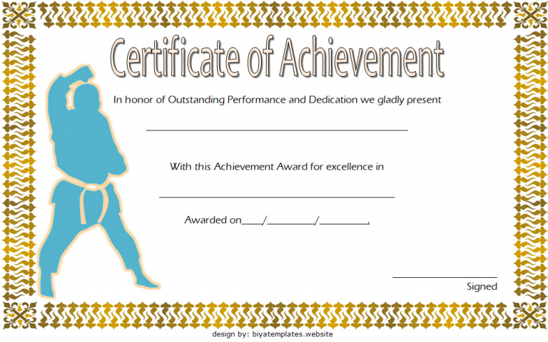 Fresh Martial Arts Certificate Templates
