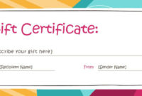 Fresh Massage Gift Certificate Template Free Printable