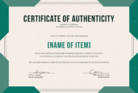 Fresh Photography Certificate Of Authenticity Template