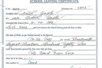 Fresh School Leaving Certificate Template