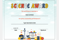 Fresh Science Award Certificate Templates