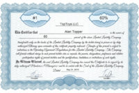 Fresh Share Certificate Template Companies House