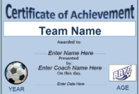 Fresh Soccer Mvp Certificate Template