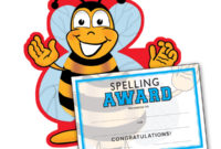 Fresh Spelling Bee Award Certificate Template