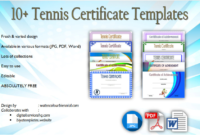 Fresh Table Tennis Certificate Template Free