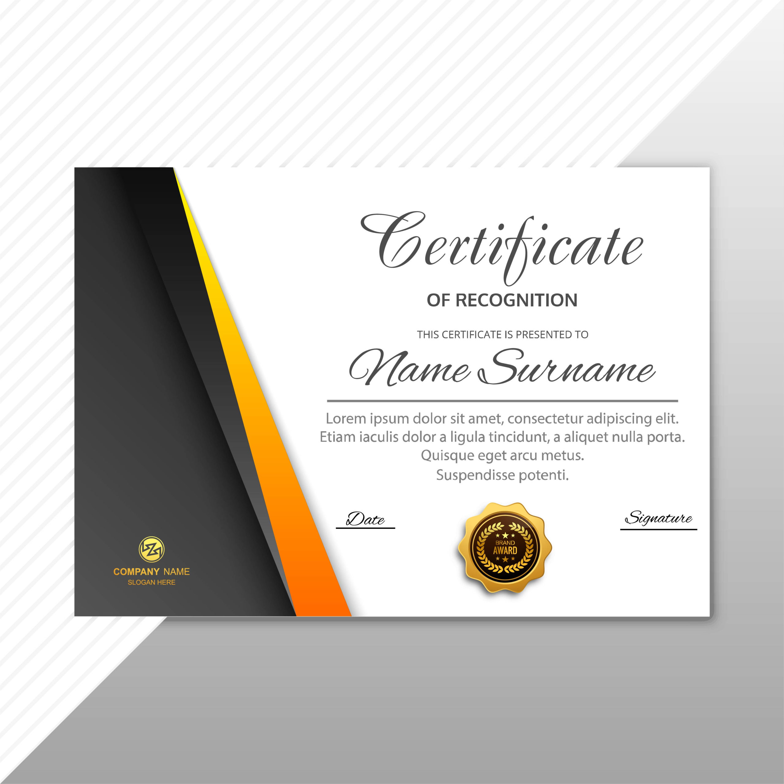 Fresh Thanks Certificate Template