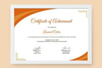 Fresh Word Certificate Of Achievement Template
