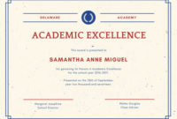 New Academic Excellence Certificate