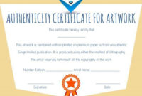 New Authenticity Certificate Templates Free
