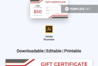 New Automotive Gift Certificate Template