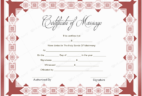 New Blank Marriage Certificate Template