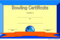 New Bowling Certificate Template