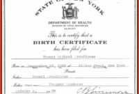 New Editable Birth Certificate Template