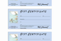 New Fillable Gift Certificate Template Free