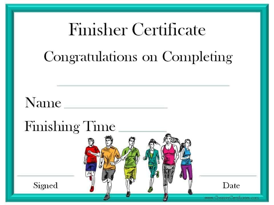 New Finisher Certificate Templates