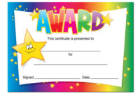New Good Behaviour Certificate Template 7 Kids Awards