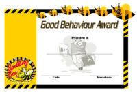 New Good Behaviour Certificate Templates