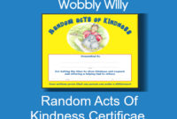 New Kindness Certificate Template Free
