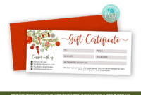 New Merry Christmas Gift Certificate Templates