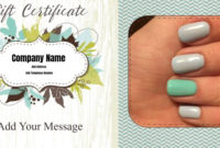 New Nail Salon Gift Certificate Template