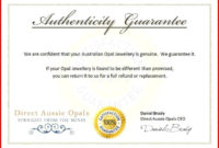 New Photography Certificate Of Authenticity Template