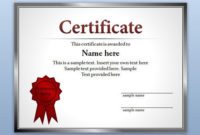 New Powerpoint Certificate Templates Free Download