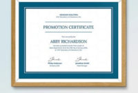 New Promotion Certificate Template