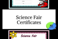 New Science Fair Certificate Templates