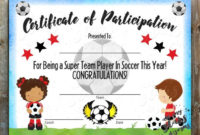 New Soccer Mvp Certificate Template