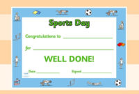 New Sports Day Certificate Templates