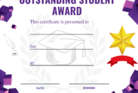 New Student Of The Year Award Certificate Templates