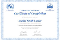 New Template For Training Certificate
