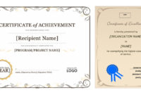 Professional Award Certificate Templates Word 2007