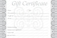 Professional Birthday Gift Certificate Template Free 7 Ideas