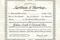 Professional Blank Marriage Certificate Template