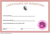 Professional Cat Adoption Certificate Templates