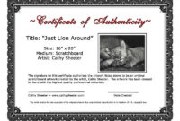 Professional Certificate Of Authenticity Free Template