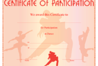 Professional Certificate Of Participation Template Pdf