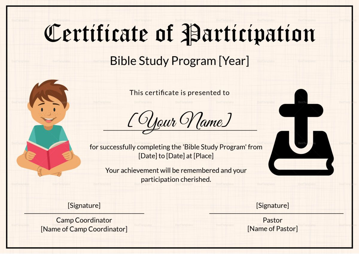 Professional Children'S Certificate Template