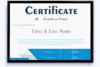 Professional First Place Award Certificate Template