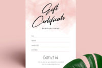 Professional Free Editable Wedding Gift Certificate Template