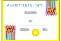 Professional Free Printable Certificate Templates For Kids