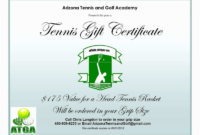 Professional Golf Gift Certificate Template