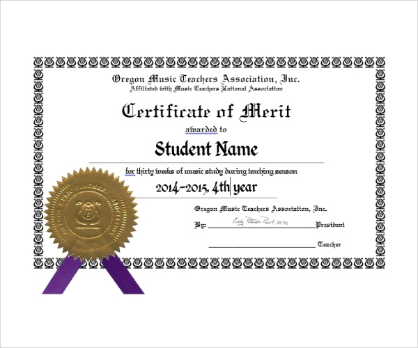 Professional Honor Roll Certificate Template Free 7 Ideas